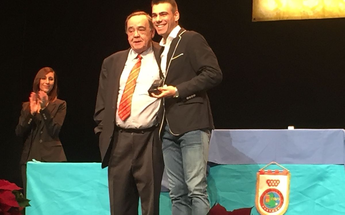 Sergio Lozano, premiado por la Federación Madrileña de fútbol sala