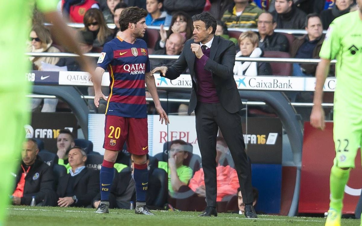 Sergi Roberto: “Estic molt agraït a Luis Enrique”