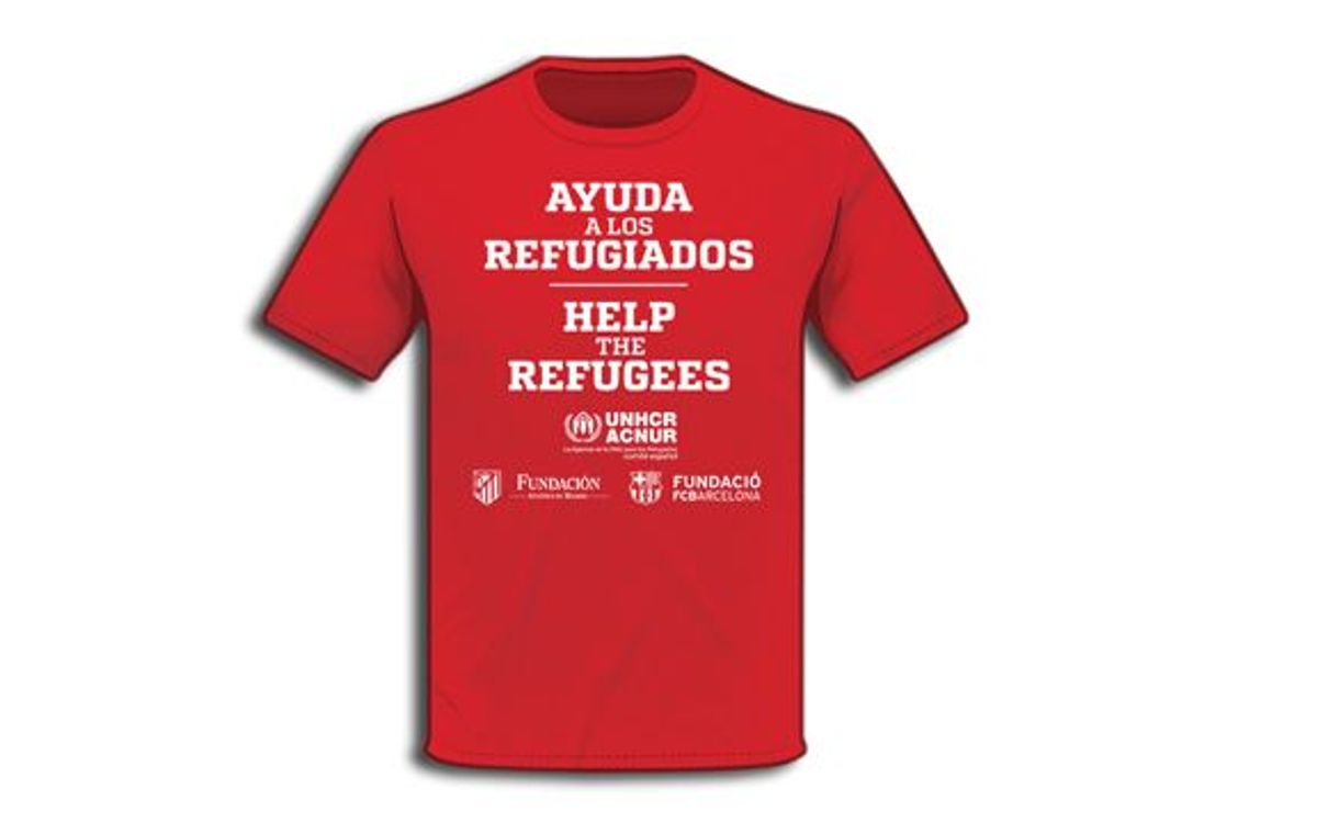 El FC Barcelona i l'Atlètic de Madrid lluiran una samarreta especial en favor dels refugiats