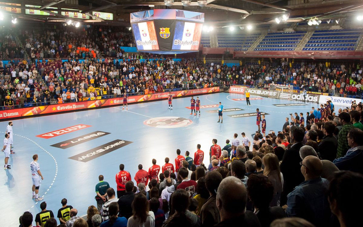 El Palau Blaugrana se solidaritza amb les víctimes dels atemptats de París