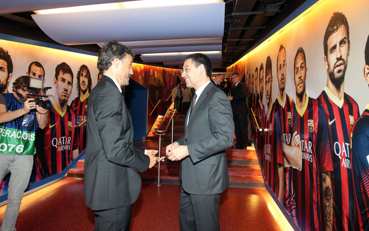 La presentació de Luis Enrique, des de dins