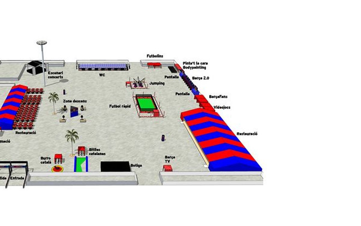 La zona Barça en Valencia