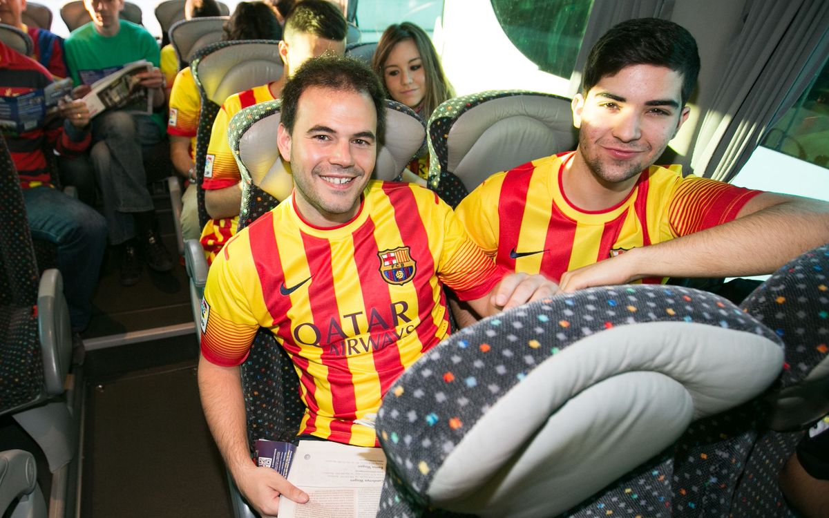 20.000 aficionats blaugrana acompanyen l’equip a la final de Copa del Rei