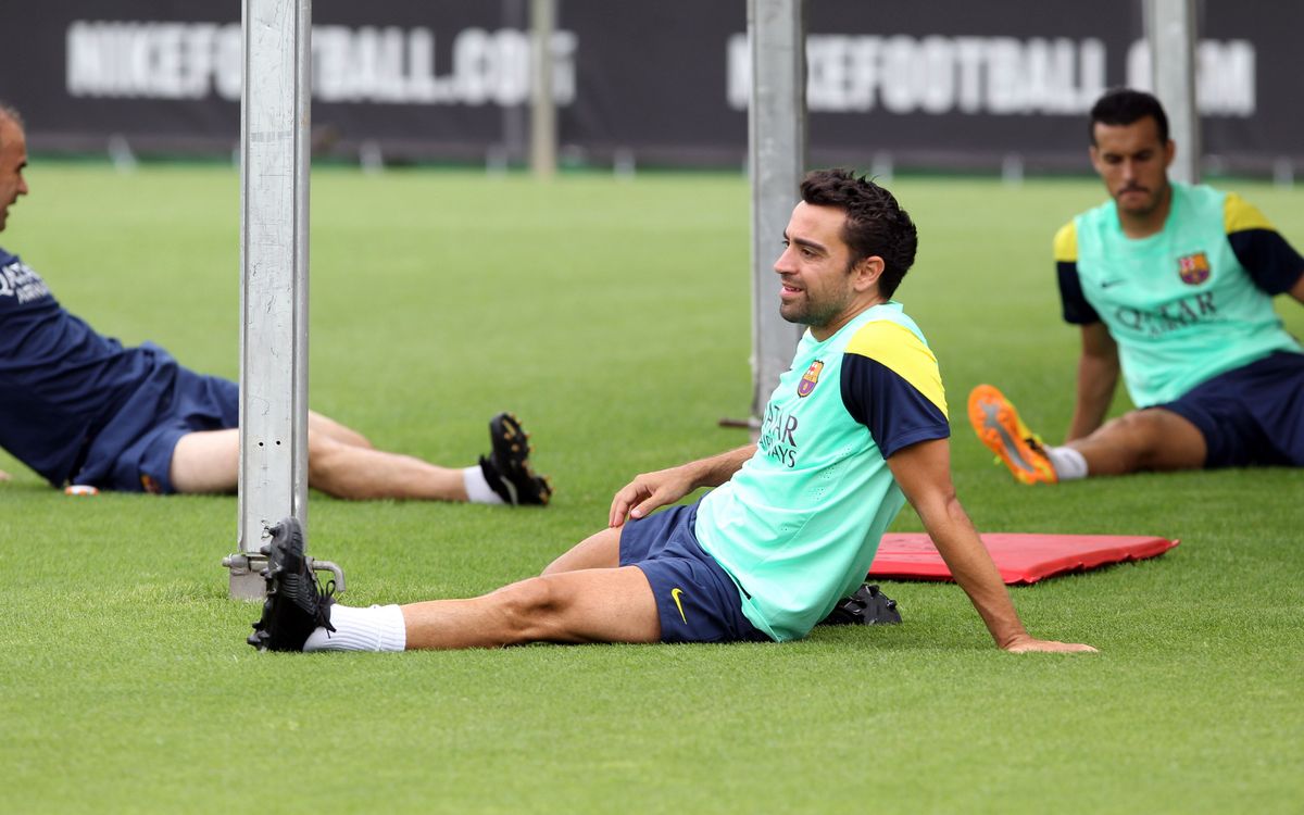 Xavi, amb molèsties a la zona dorsal