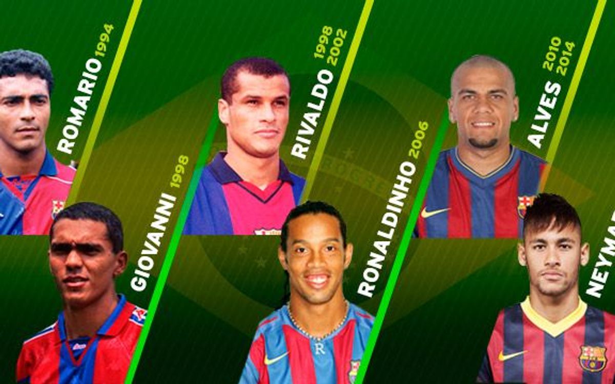 Seis brasileños del Barça en la historia de los Mundiales