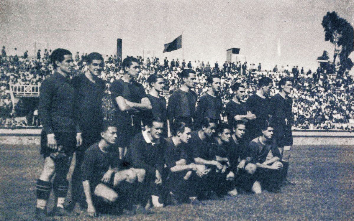 75 años de la reapertura del campo de Les Corts después de la Guerra Civil