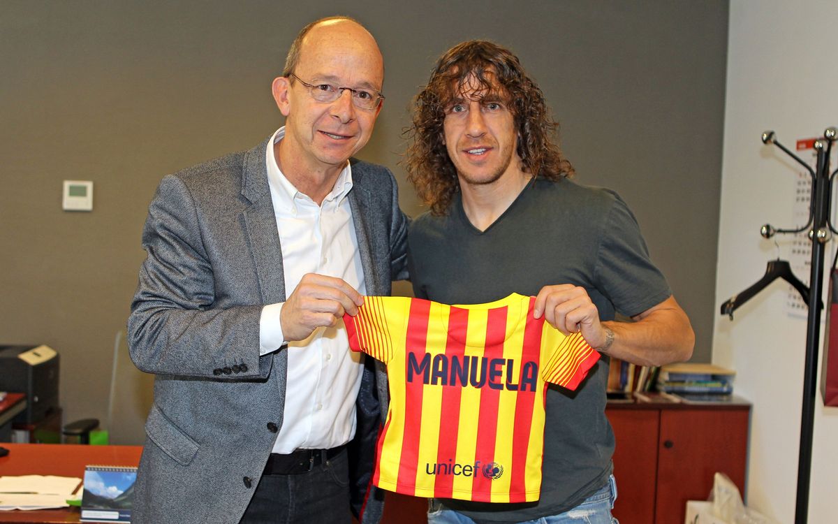 Carles Puyol fa sòcia del Barça la seva filla Manuela