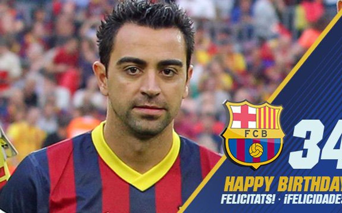 Feliços 34, Xavi!