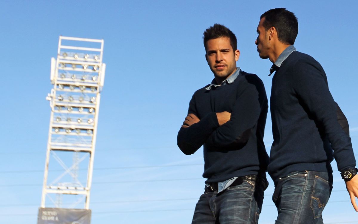 L'escalfament del Barça al Ciutat de València