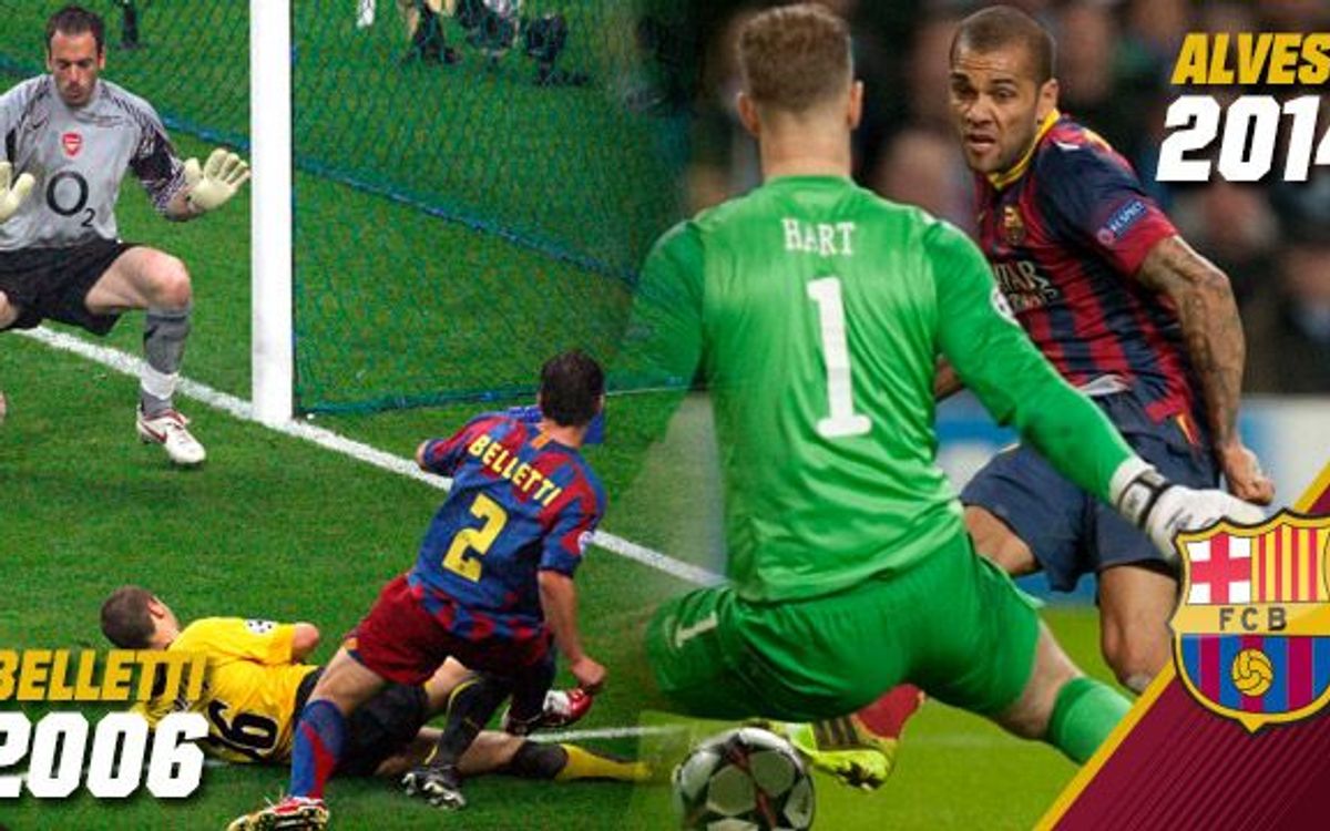 De Belletti a Alves, dos gols per al record