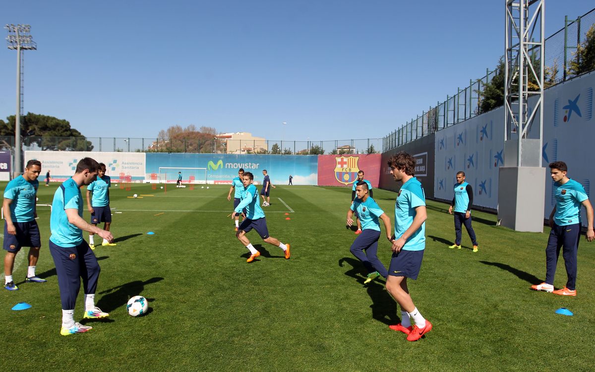 Un rondo espectacular del primer equipo
