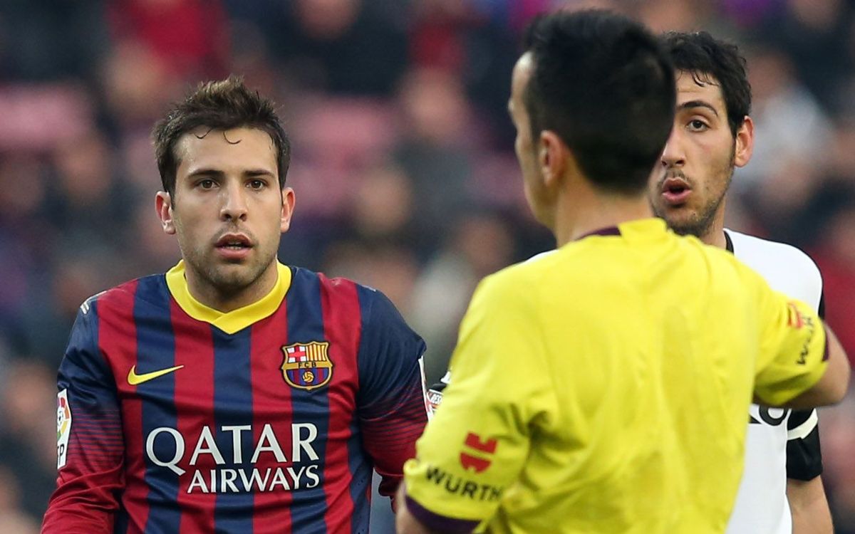 Al·legacions a l’acta arbitral per l’expulsió de Jordi Alba