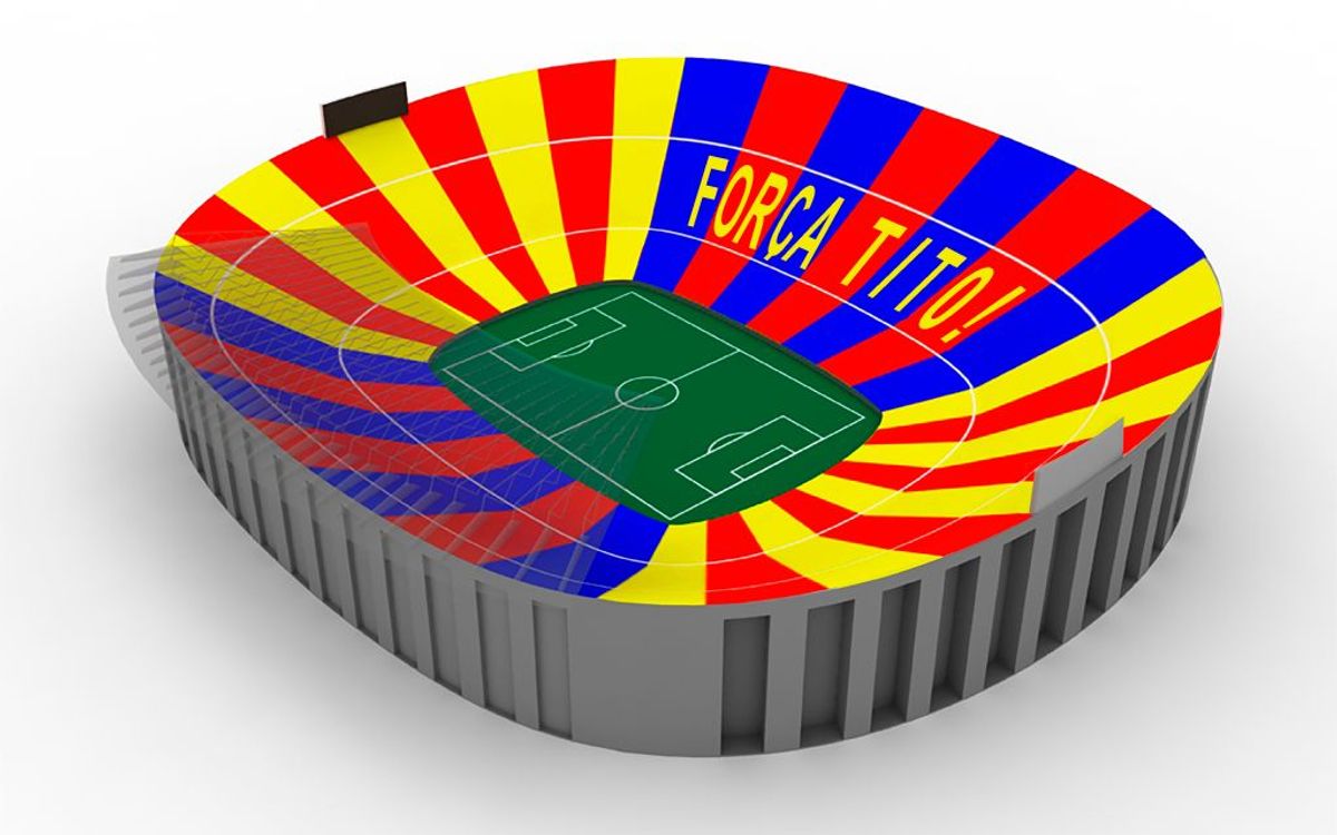 ‘Força Tito!’, el lema del mosaic per al Clàssic