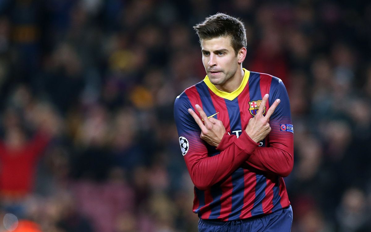 Gerard Piqué marca el gol internacional 1.000 del Barça
