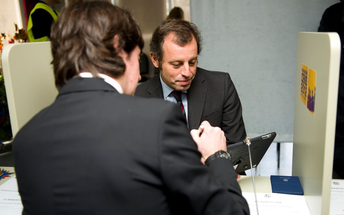 Sandro Rosell agraeix als socis la seva col·laboració per actualitzar el cens