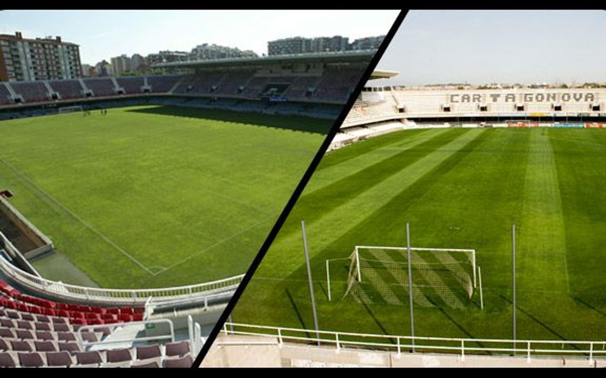 L’estadi del rival del Barça a la Copa és idèntic al camp del filial blaugrana