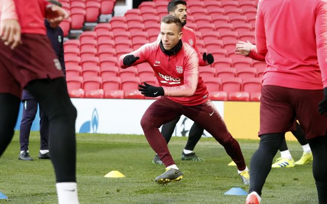 Entrenament a Old Trafford