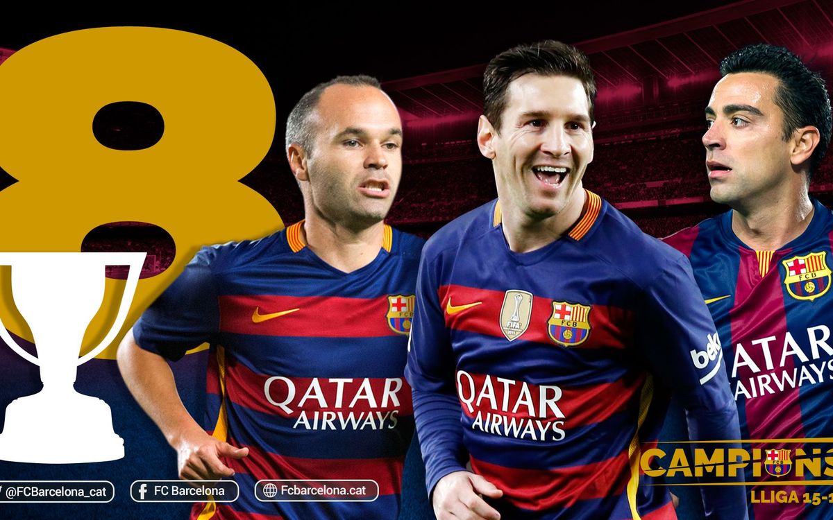 La octava Liga para Messi e Iniesta