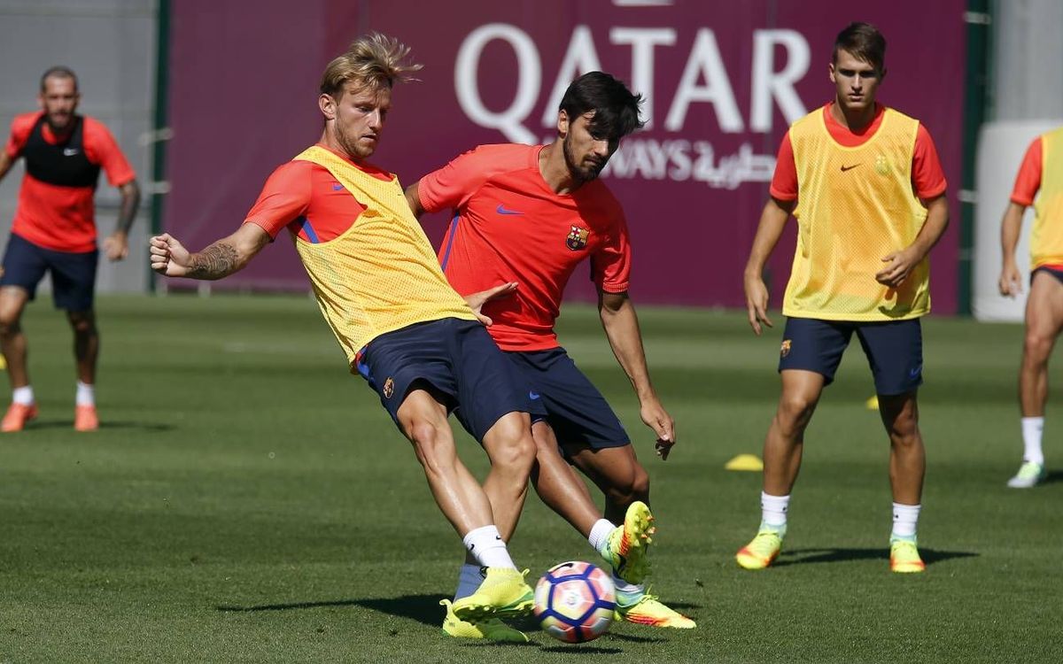 Último entrenamiento antes del Trofeo Joan Gamper