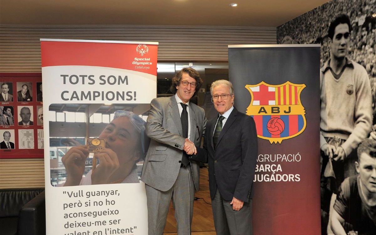 La Agrupació Barça Jugadors y Special Olympics Catalunya refuerzan la colaboración con un convenio