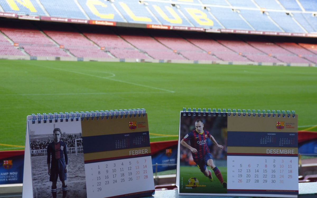 La Agrupació Barça Jugadors dedica el calendario 2016 a las camisetas históricas del Club