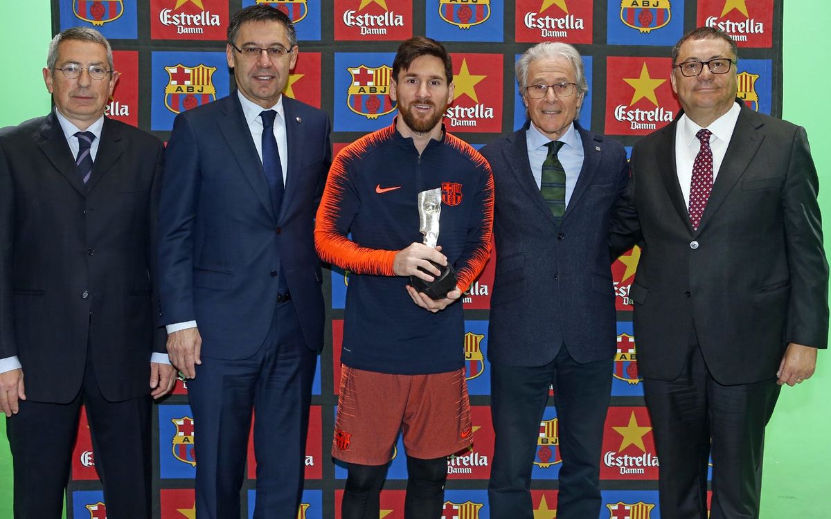 Leo Messi ya tiene el premio de la Agrupación Barça Jugadores por su juego limpio