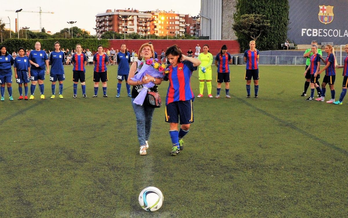 Homenatge pòstum de l'Agrupació a l'exjugadora del FCB, Vanesa Laborda